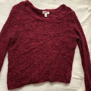 burgandy warm sweater (small)